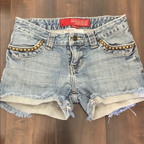 Guess Pants - Guess distressed studded shorts Guess Pants - Guess distressed studded shorts